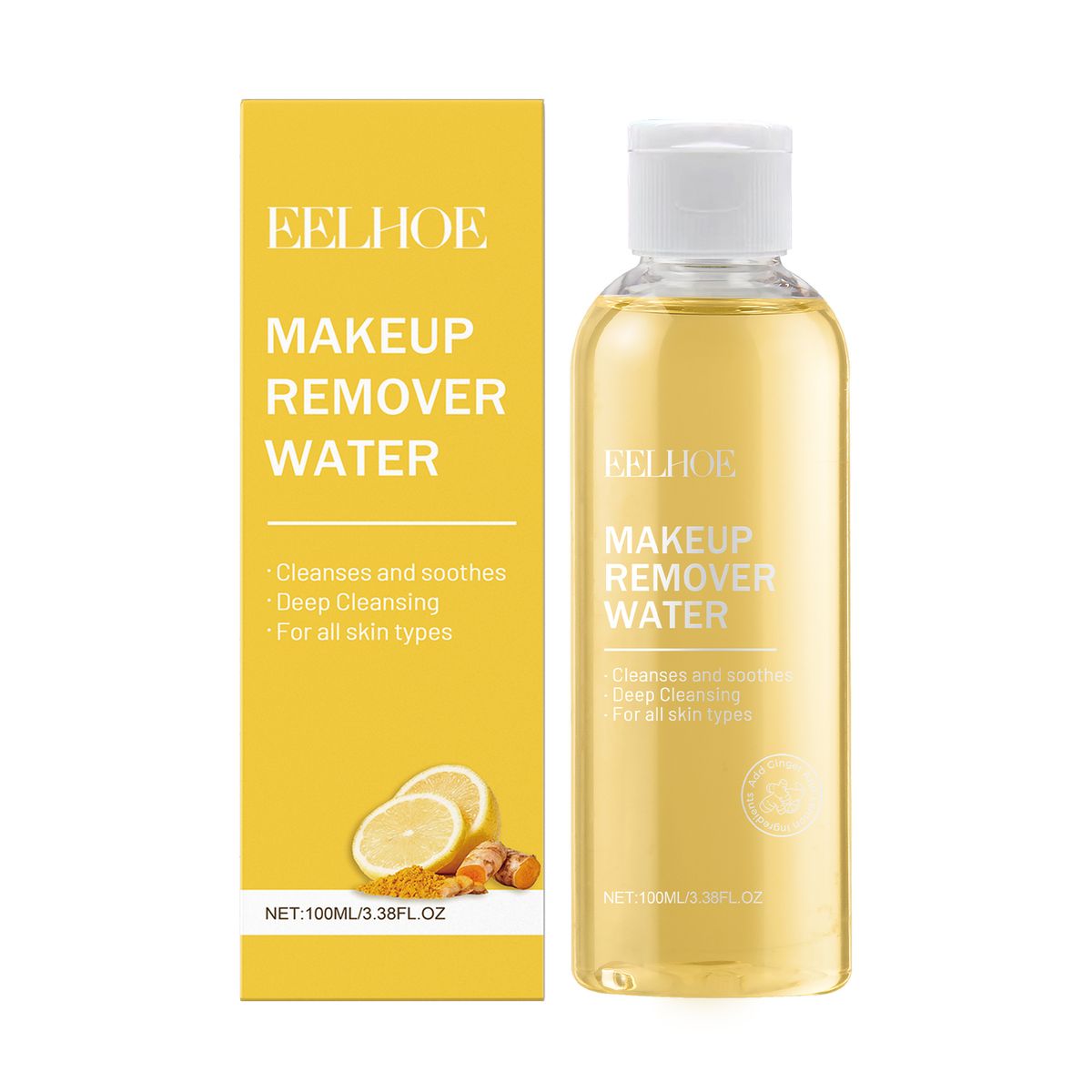 EELHOE Ginger Lemon Temperature Cleansing Facial Skin Refreshing And Non Tight Makeup Removal Water_voghion.com