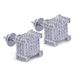 Women's Jewelry Square CZ Stud Earrings Hip Hop Style 925 Silver Plated Earrings For Men And Women_voghion.com