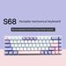 Pgpn S68 68 61 Tasten Verdrahtete Nical Tastatur Hot Plug Tragbare Büro Drahtlose_voghion.com