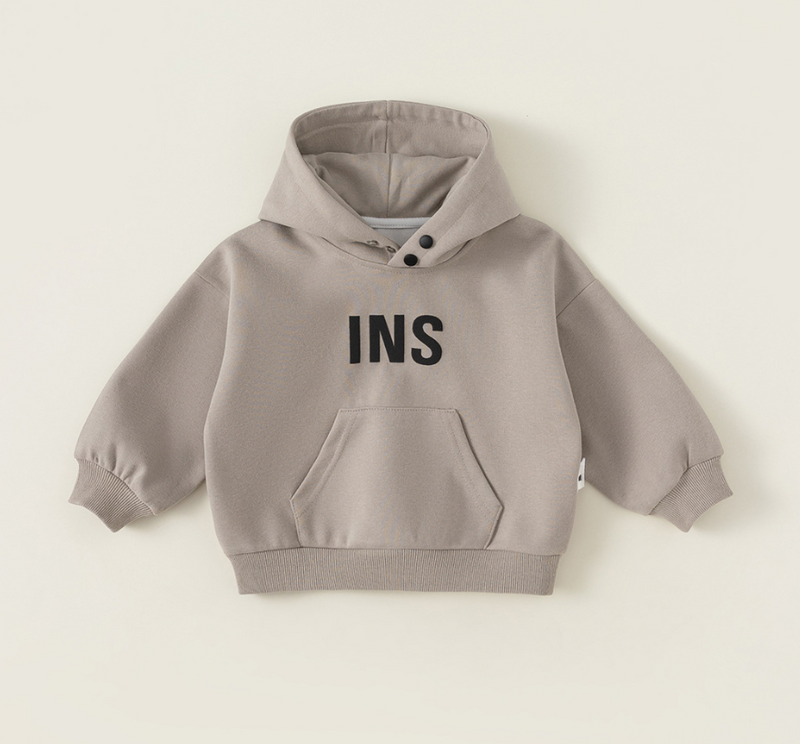 babycity letter print hooded children's sweatshirt for boys and girls sports pullover autumn children's clothing QY83173_voghion.com