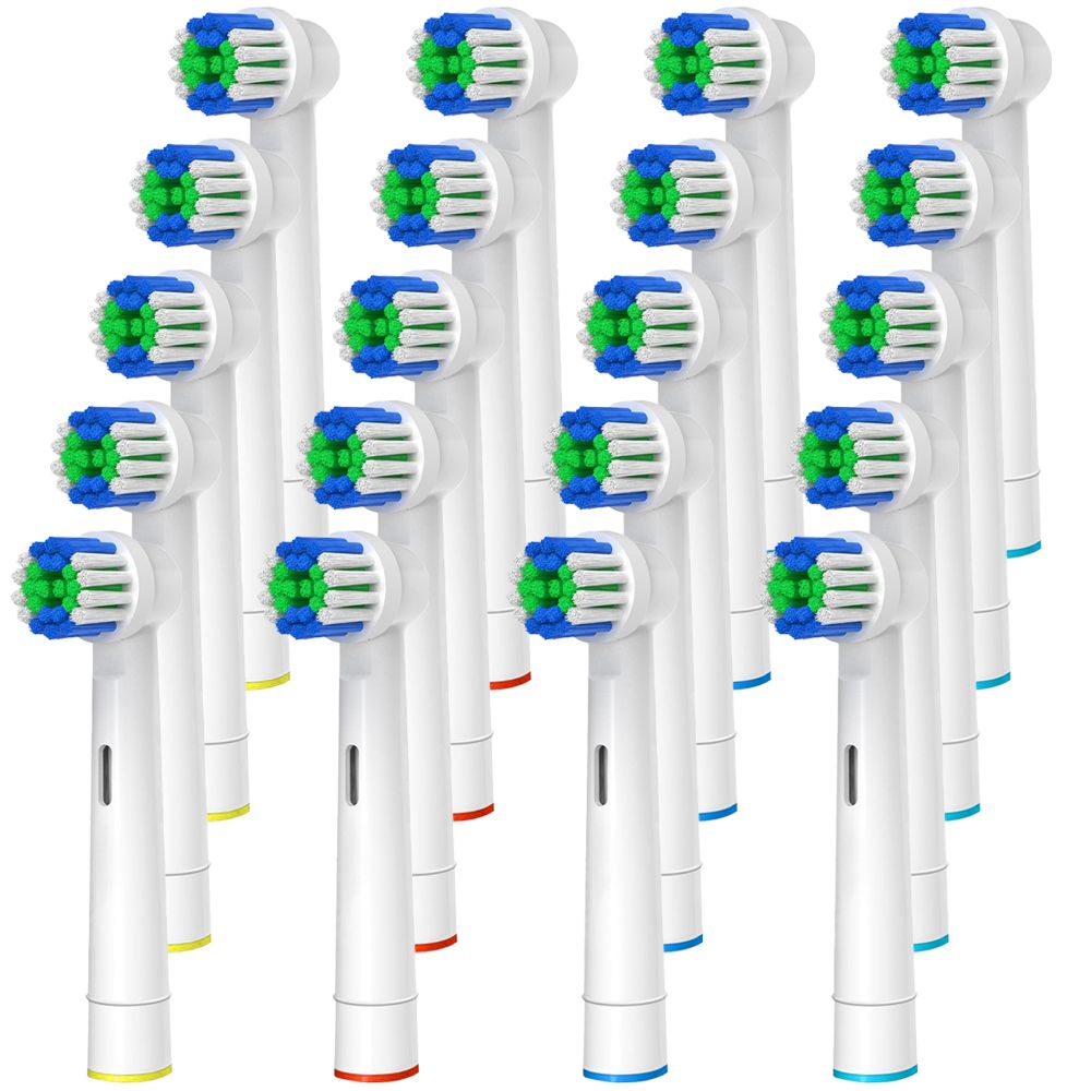 20er-Packung, kompatibel mit den Ersatzbürstenköpfen für elektrische Zahnbürsten von Oral B, professionelle Zahnbürstenköpfe zum Nachfüllen für 1000, 1500, 3000, 7000, 7500, 8000_voghion.com