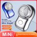 Mini-USB-Rasierer – Kompakter Rotationsrasierer für Herren, 36 dB ultraleise, wasserdichter Scherkopf, 45 Minuten Laufzeit (Blau/Silber/Schwarz)_voghion.com
