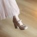 Nude French Mary Jane Shoes With Block Heels, Women's 2025 New Fall Styles, Skirt-Friendly, Bow Embellished, Open-Toe Flats_voghion.com