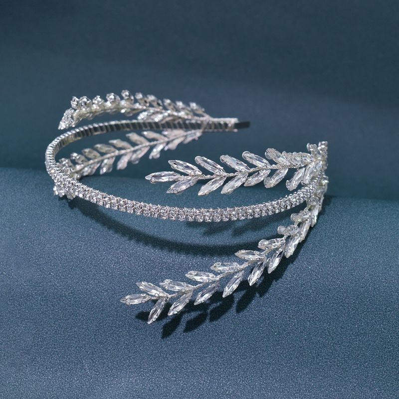 Accesorii de păr pentru rochie de mireasă cu strasuri lucrate manual, cu bandă de susținător cu gheare și diamant_voghion.com