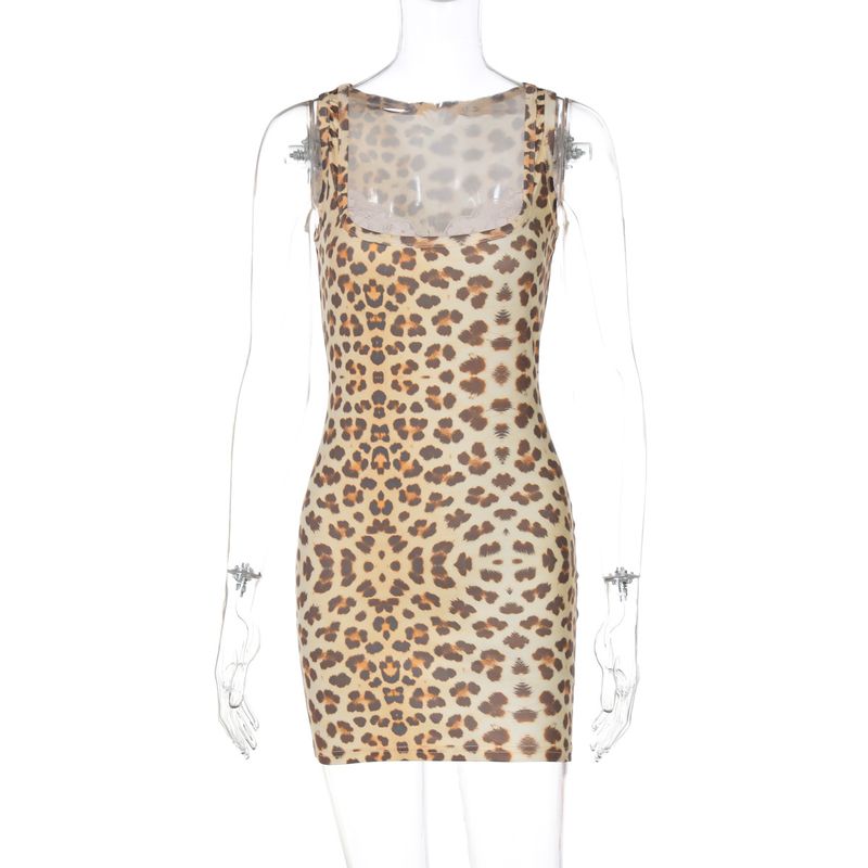 Girls Button Animal Print Straight Waisted High Regular Fit Belt Bow Layered Pocket Ladies' Wear Women's Clothing_voghion.com