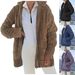Plush Fleece Zip-Up Hooded Jacket – Cozy Winter Outerwear, Oversized Fit, Deep Pockets, S/M/L/XL/XXL/XXXL_voghion.com