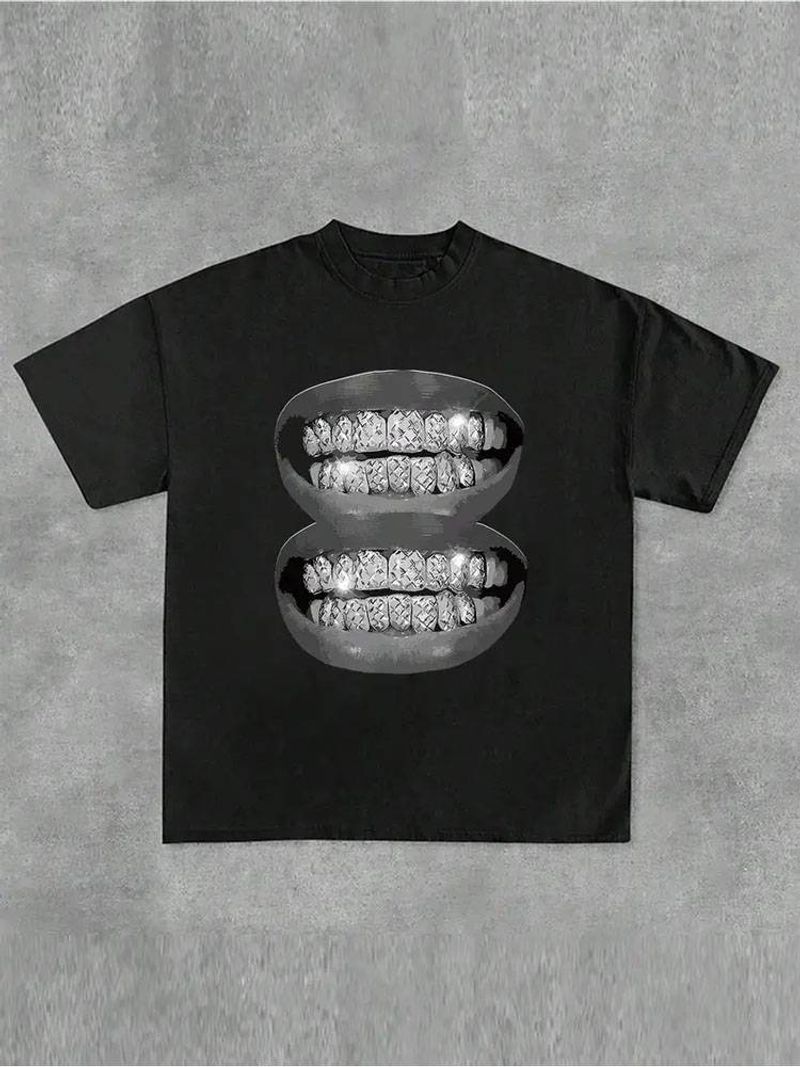 Men's 100% 240g Cotton Graphic Tee - Casual Short Sleeve Crew Neck T-shirt For Summer, Outdoor And Home Wear_voghion.com
