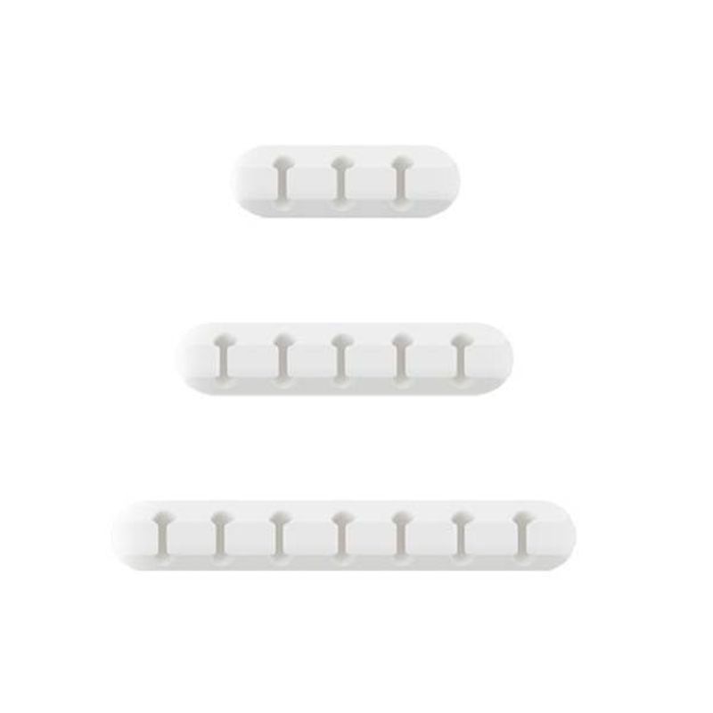 Kabelklemmer, 3-pakning, selvklebende silikon for skrivebord, USB-ladekabel, nattbord, strømledning, museledning, datamaskin, kontor, hjem_voghion.com