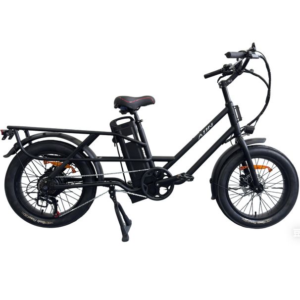 Bici elettrica da carico ADN K750 con cestino, 750 W, 48 V, 20,8 Ah, pneumatici da 20 pollici, freno a disco a pressione dell'olio, e-bike a 7 velocità_voghion.com