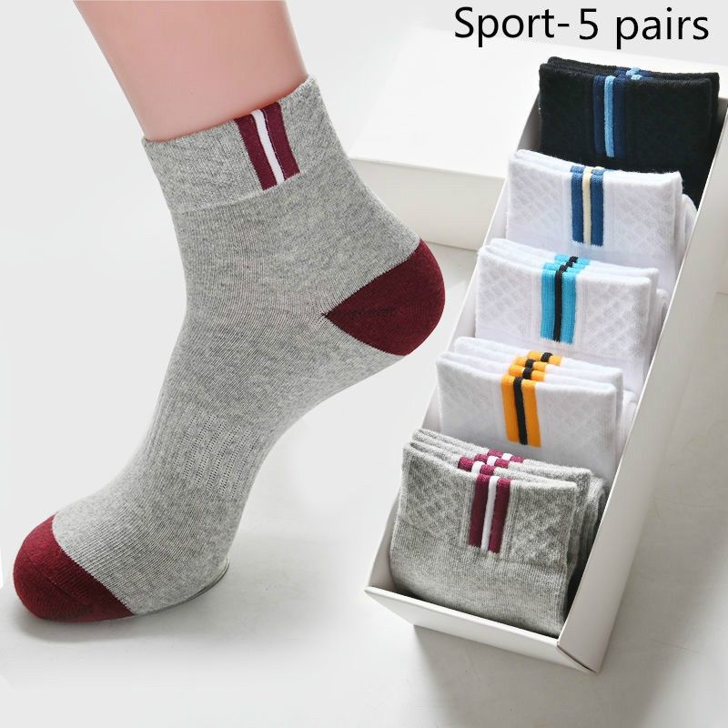 5 Pairs of Men Socks, Men's Fashion Casual Sport Socks,Cotton Socks for Men_voghion.com