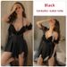 Satin Open Tie Bow Plus Chest Pad Irregular Skirt Nightdress Women's Home Set_voghion.com