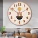 Whale Wheat Cream Color Wall Clock Ins Style Living Room Bedroom Silent Punch Free Decorative Clock Personality Wall Quartz Clock_voghion.com