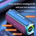 Enceinte Bluetooth portable 20 W avec basses puissantes et lumière colorée, stéréo surround, étanche, sans fil, caisson de basses, boombox, karaoké à domicile_voghion.com