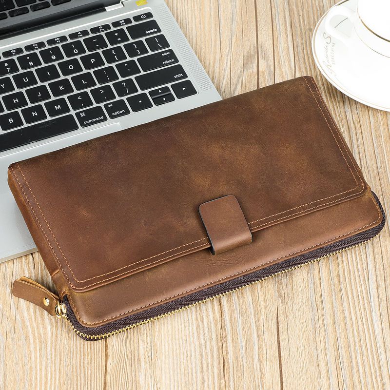 Men's Clutch Bag Wrist Bag Men's Leather Clutch Bag Casual Cowhide Clutch Bag Business Men's Envelope Bag Fashion Men's Bag_voghion.com