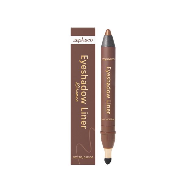 Zephoco 2-in-1 Eyeliner Pen Natural Silky Smooth Outline Drawing Color Easy To Use Eye Beauty Makeup_voghion.com