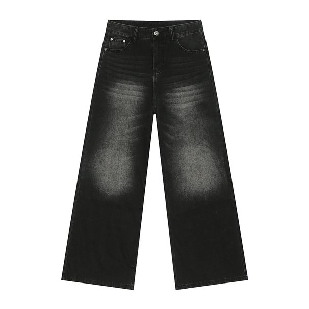 Herrenbekleidung Herbst Neuankömmlinge Retro Multicolor Distressed Weiß Weites Bein Gerade Jeans Trend_voghion.com