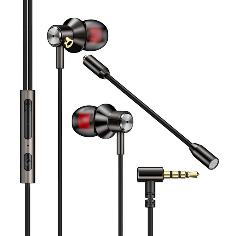 Universal 3,5 mm intra-auricular estéreo com fio para jogos música esporte fone de ouvido com microfone_voghion.com