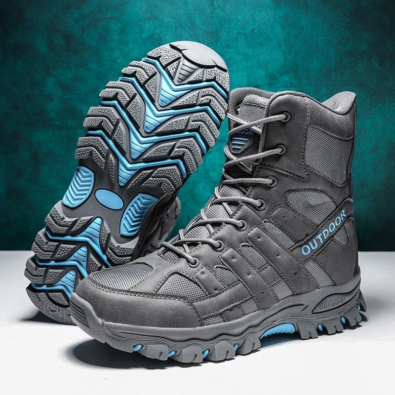 Chaussures de randonnée d'extérieur mi-hautes pour hommes Bottes de combat tactiques Bottes de travail dans la jungle et le désert pour hommes_voghion.com