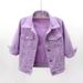 Women's Clothing slim color mid sleeve denim jacket women's short three quarter sleeve jacket waistcoat small shawl top_voghion.com