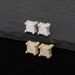 Women's Jewelry Square CZ Stud Earrings Hip Hop Style 925 Silver Plated Earrings For Men And Women_voghion.com