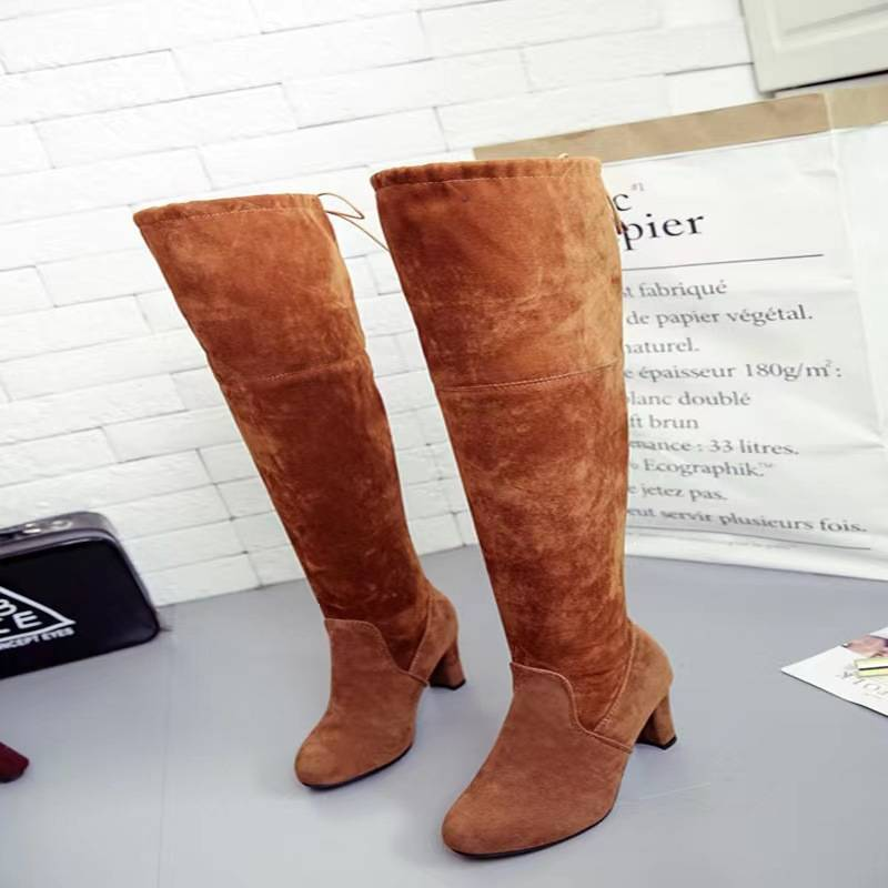 Over-the-knee boots High-heeled women's boots Plus-size boots_voghion.com
