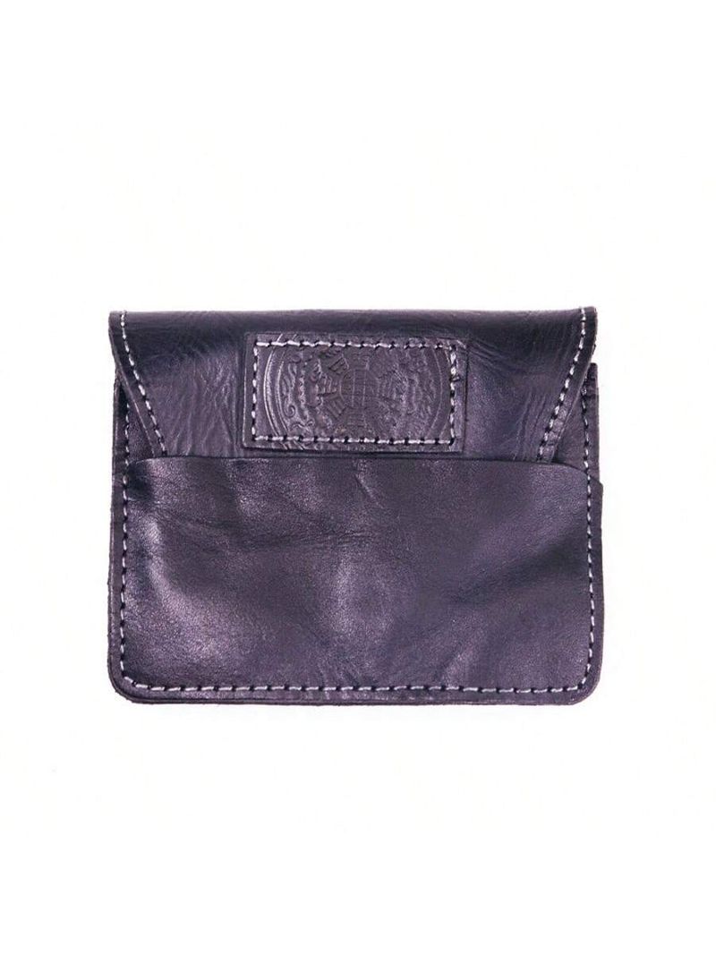 Antique Wallet Water Wash First Layer Vegetable Tanned Leather Retro Small Card Holder Genuine Leather Wallet_voghion.com