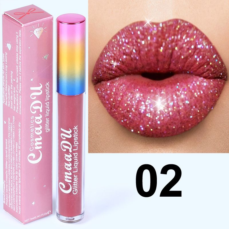 Rossetto in metallo diamantato a 6 colori, non appiccicoso, lucidalabbra non sbiadisce, lucidalabbra opaco perlato lucido_voghion.com