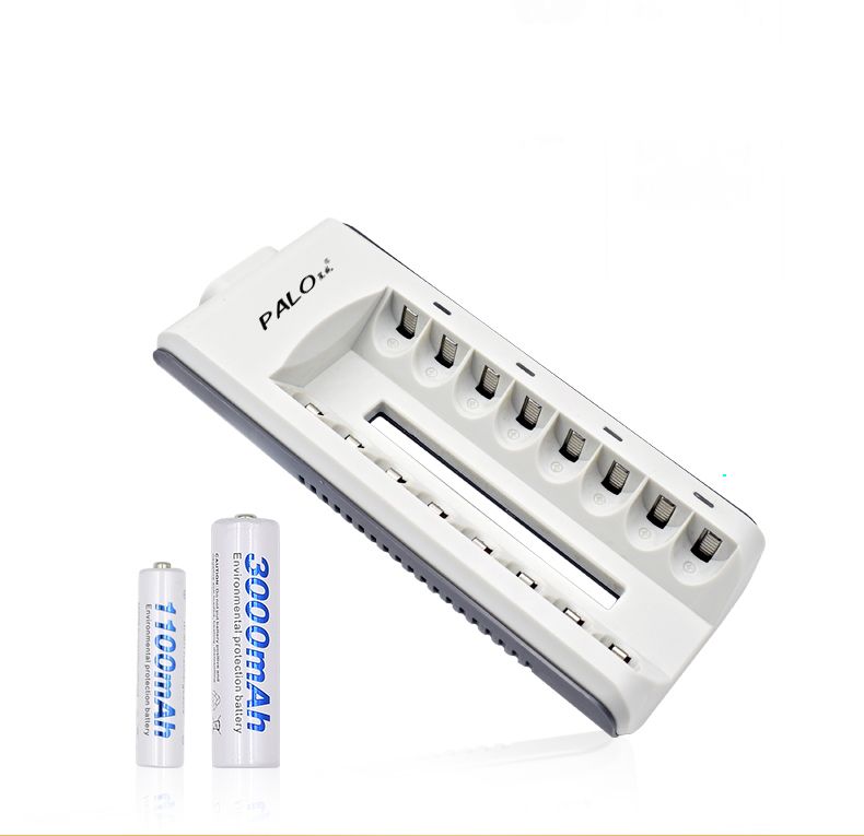 Batterieladegerät 8 Steckplätze Kontrollleuchte Smart Charger Für 1,2 V AA/AAA Ni-MH/Ni-Cd Akkus Wiederaufladbares Batterieladegerät_voghion.com