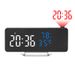 Multifunctional Temperature And Humidity Projection Mirror LED Bedside Alarm Clock Good Product 675_voghion.com