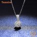 Collana con ciondolo in moissanite in argento Tancise Personality, regalo classico per le feste da donna_voghion.com