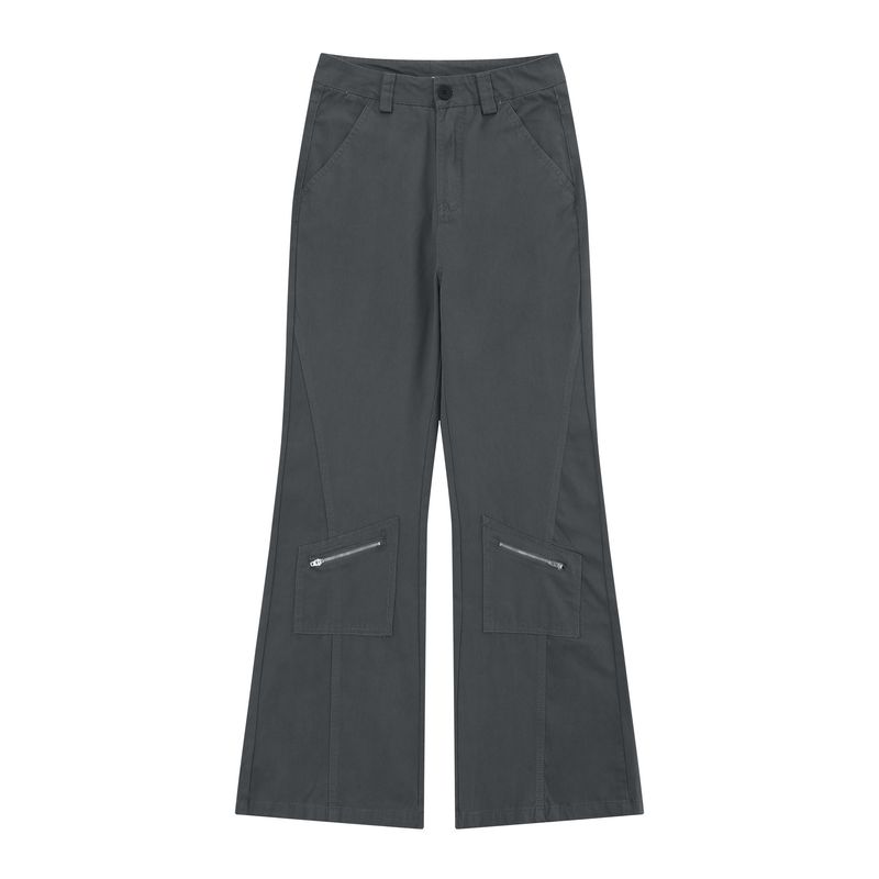 Men's Clothing High Street Casual Pants Men's Niche Irregular Splicing Loose Bell bottom Pants Slightly Flared Casual Pants _voghion.com
