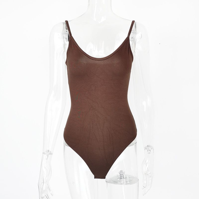 Women's new sexy backless V-neck halter romper_voghion.com