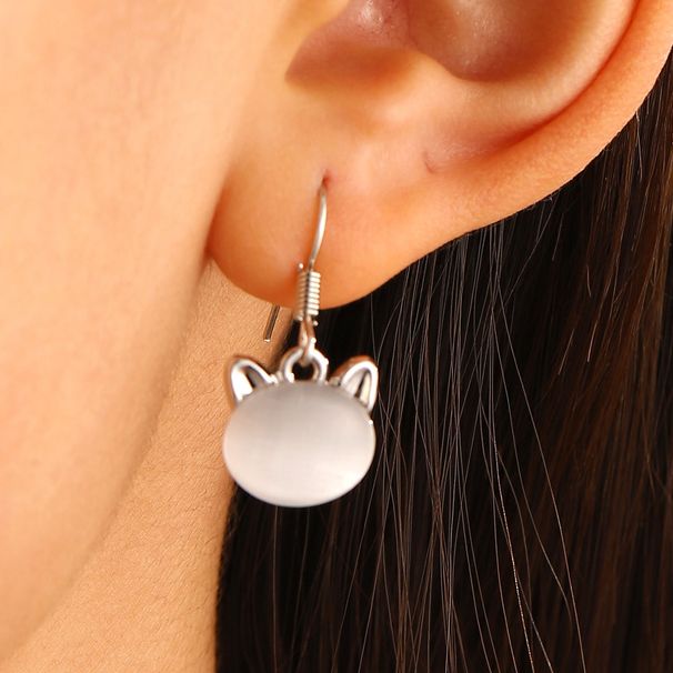 Design di moda transfrontaliero, squisito braccialetto con pietra occhio di gatto, collana, orecchini, accessori per travestimenti, tre pezzi_voghion.com