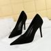Super high heel women's shoes slim heel shallow mouth pointed simple high heels_voghion.com