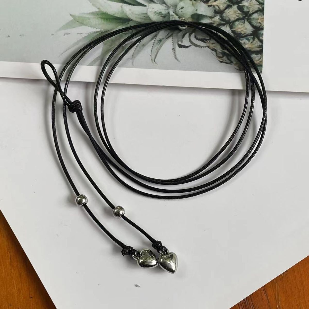 Cavigliera da spiaggia bohémien semplice, fatta a mano, con perline a forma di stella e luna, in corda di cuoio, molto venduta_voghion.com