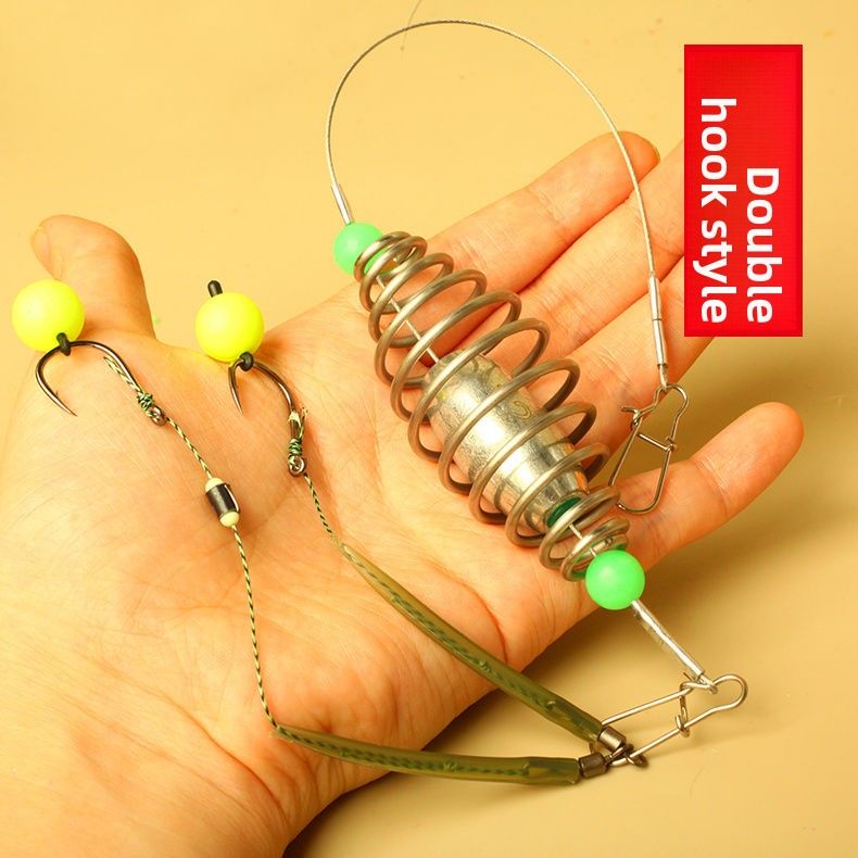Bottom Full Set Beads Diamond Shape Reverse Ground Lure Knot European Style Carp Fishing Rig_voghion.com