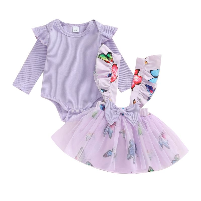 ​​Entzückendes Baby-Mädchen-Strampelset aus Baumwolle mit Schleife und Blumenmuster – weiches Sommer-Strickoutfit für Neugeborene bis 24 Monate​​_voghion.com