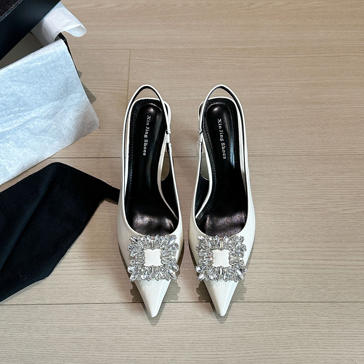 Women’s Shoes Rhinestone Pointed Toe High Heeled Shoes Fairy Shoes New Temperament Stilettos Party Shoes_voghion.com