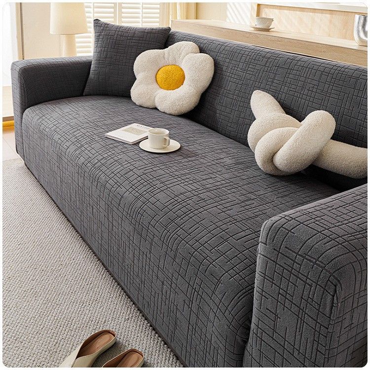 Fashion Chenille Sofa Slipcover – Full Coverage Anti-Slip Sectional Couch Cover (Modern Minimalist, 6 Colors, 5 Sizes, Machine Washable)​_voghion.com