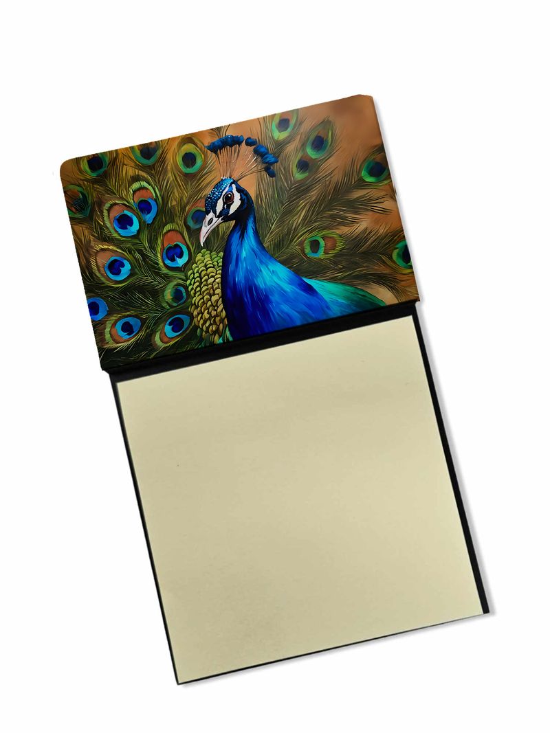 NEW Peacock Sticky Note Holder Refillable Dispenser Self-Sticky Note Pads, Memo Pads Blank Desk Accessories_voghion.com