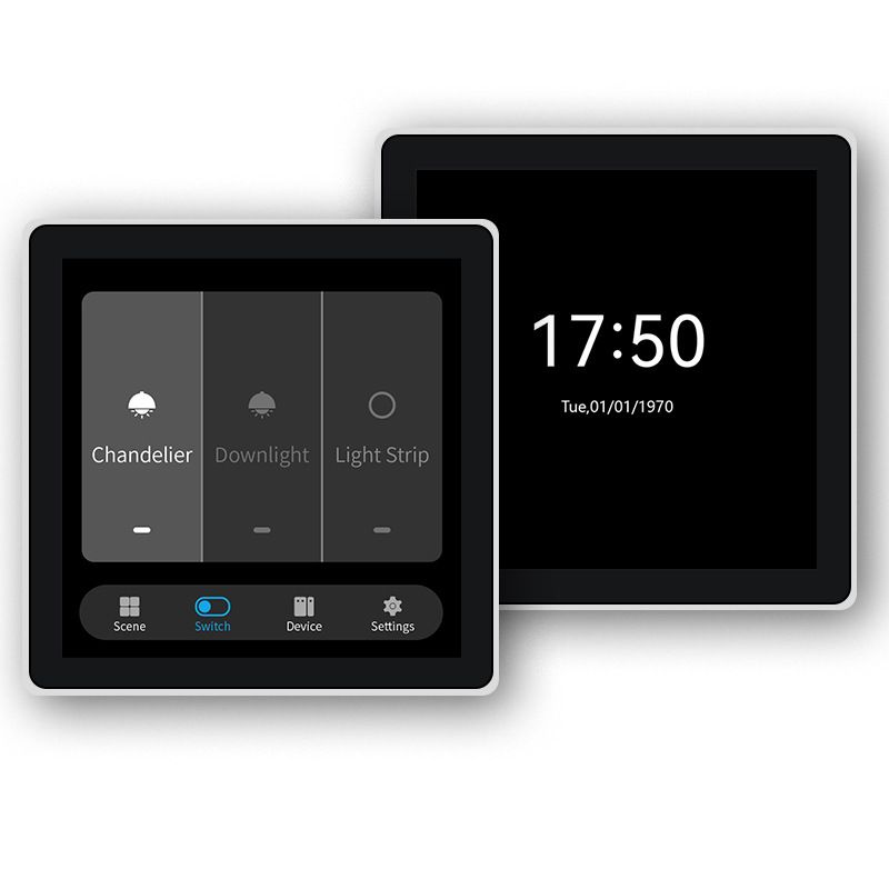 Smart 4-Inch Touchscreen Switch - 4-Channel Load Control & Scene Mode (Dual Function, Full Screen Display, Alexa/Google Home Compatible)_voghion.com