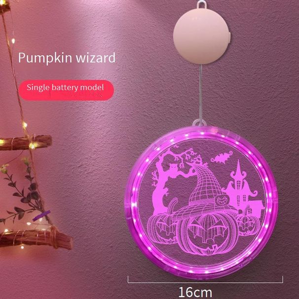 Luci LED per Halloween - Decorazioni spettrali viola/bianco caldo per feste, casa e bar (zucca, fantasma, scheletro, ragno, spaventapasseri)_voghion.com