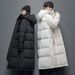 Premium Unisex Winter Coat - Slim-Fit Korean Style Puffer Jacket With Stand Collar, Thickened Polyester Warm Coat For Men & Women_voghion.com