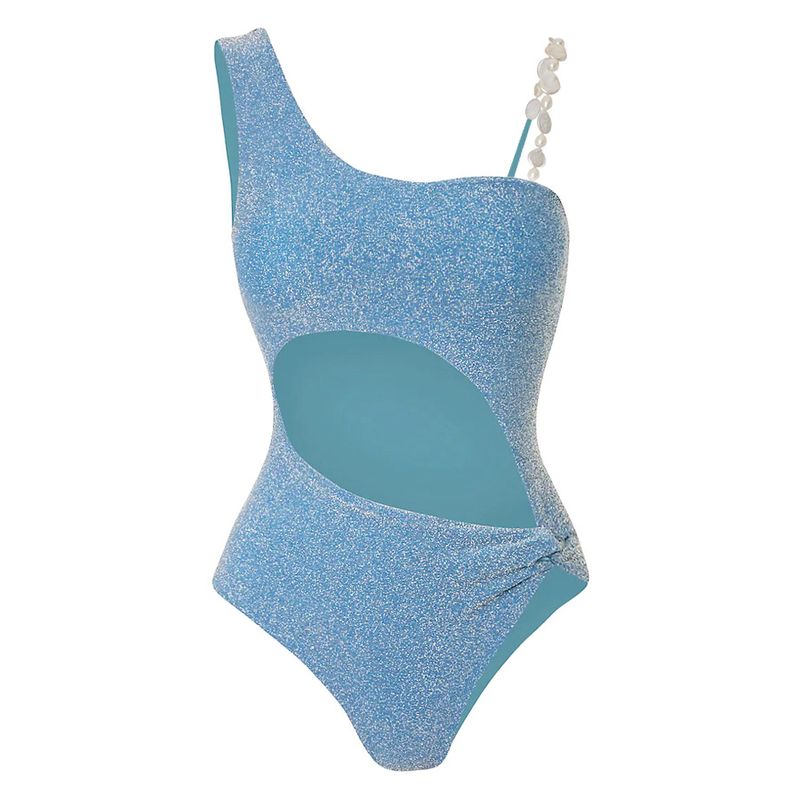 Damenbekleidung Badeanzug Retro Seaside Holiday Badeanzug und Wickelrock Set_voghion.com