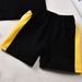 Kid's Clothing New boys' suit three-color stitching top edge stitching shorts suit_voghion.com