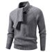 Maglione, sciarpa, maglione, maglione lavorato a maglia da uomo alla moda per autunno e inverno. Felpa a maniche lunghe alla moda come strato di base._voghion.com