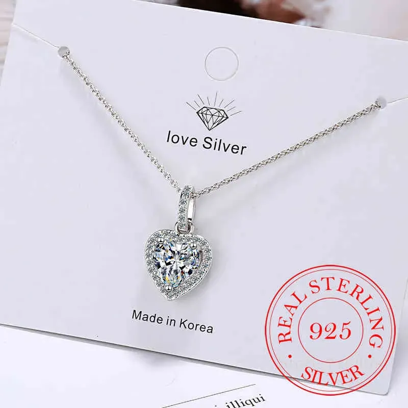 Top Qualität Sterling Schmuck Forever Love Hart Große Enkelin Cz Charm Hanger Halskette Silberne Schmuckstücke Für Die Frau Lady Valentine_voghion.com
