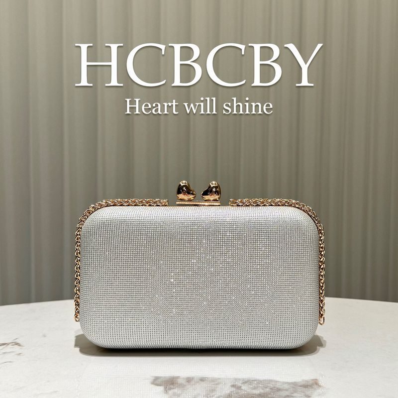 Minimalistische Clutch mit silbernem Glitzer – Elegante Abendtasche für formelle Anlässe_voghion.com