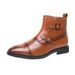 Scarpe da lavoro in pelle da uomo in stile britannico Martin Brogue, autunno inverno 2024 all'ingrosso_voghion.com