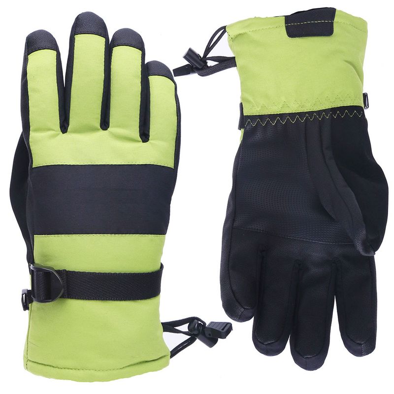 Ski Waterproof Camouflage Cold Resistant Men's Winter Warm Gloves, Green Cotton Gloves_voghion.com